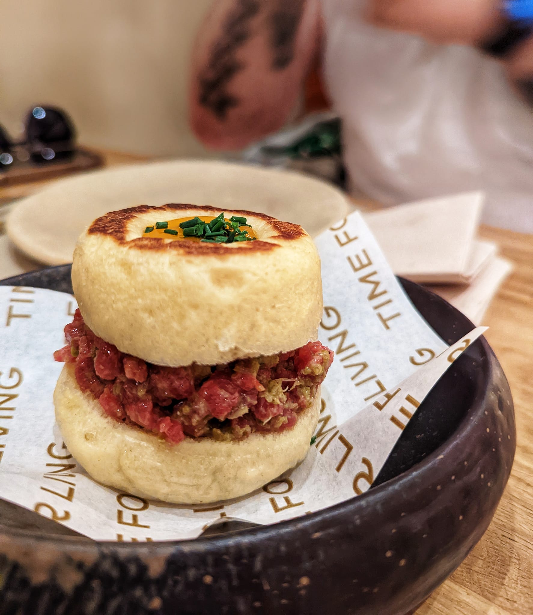 Spain: Food in Valencia - Living Bakkali restaurant - Bao Steak Tartar