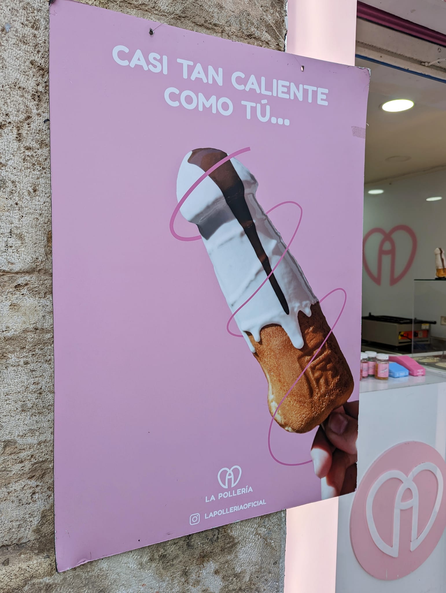 Spain: Food in Valencia - La Pollería - Penis waffle